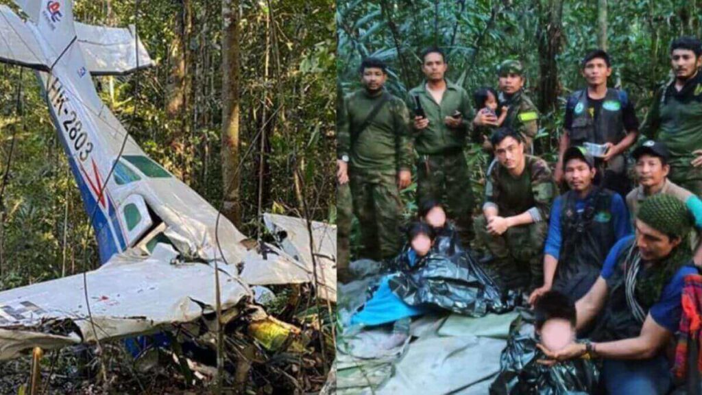 कोलंबिया विमान अपघात,40 दिवसांनी 4 मुलं जंगलात जिवंत सापडली Columbia plane crash, 4 children found alive in jungle 40 days later