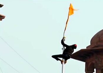 लाल किल्ल्यावर शेतकऱ्यांनी फडकवला झेंडा