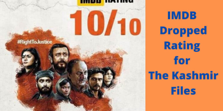 imdb down the rating for the kashmir files