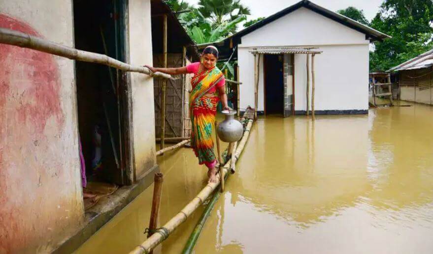 Assam flood This is not a stunt, flood survivors battle for survival, 10 photos of Assam floods