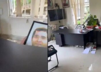 राहुल गांधी कार्यालयावर हल्ला Rahul Gandhi's office attacked, vandalized, eight arrested