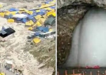 अमरनाथ यात्रा ढग फूटी यात्रेकरू अमरनाथ यात्रा,गुहेजवळ ढग फुटी,10 यात्रेकरूंचा मृत्यू,बचावकार्य सुरू