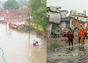 अयोध्या मध्ये नव्याने बांधलेल्या पायाभूत सुविधांची पडझड, रस्त्यांवर पाणी साचले आणि रस्ते खचले Infrastructure Collapse in Ayodhya Newly Built Roads Cave In and Streets Flooded