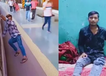 मुंबई रेल्वे स्टंट Video of Mumbai youth doing stunt at railway station goes viral, loses arm and leg in accident